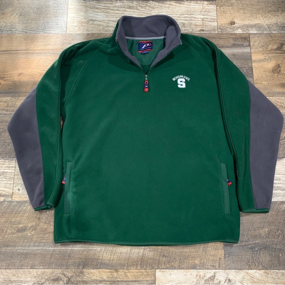 Michigan State Spartans Pro Player Adult Mens 1/4 Zip Pullover Sweater Large